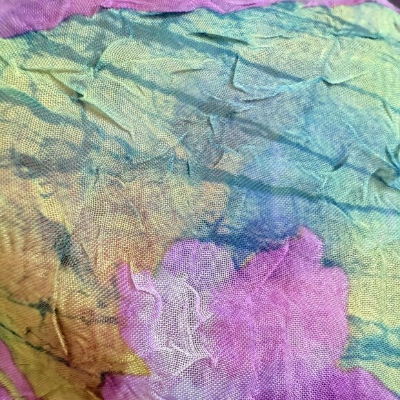 Dinah Lee Sheer Duster Jacket Floral Watercolor Boho Kimono Coveru - Picture 7 of 7